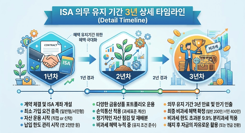 ISA 계좌 의무 유지 기간 중도 해지 세금 추징 안내